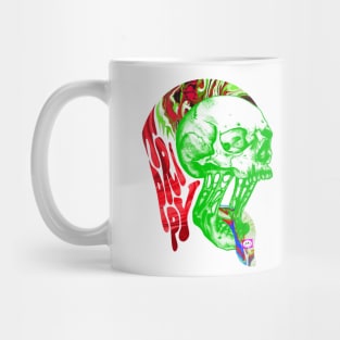 Colorful trippy skull (Light) Mug